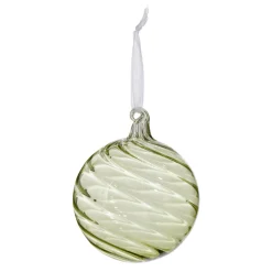 Raz 4" Green Blown Glass Ball Christmas Ornament 4423006