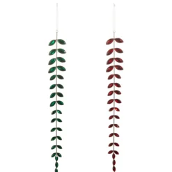 Raz 18" Green Or Red Jeweled Drop Christmas Ornament