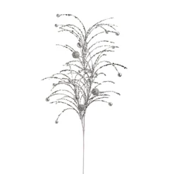 Raz 42" Green Or Silver Glittered Ball Christmas Tree Spray