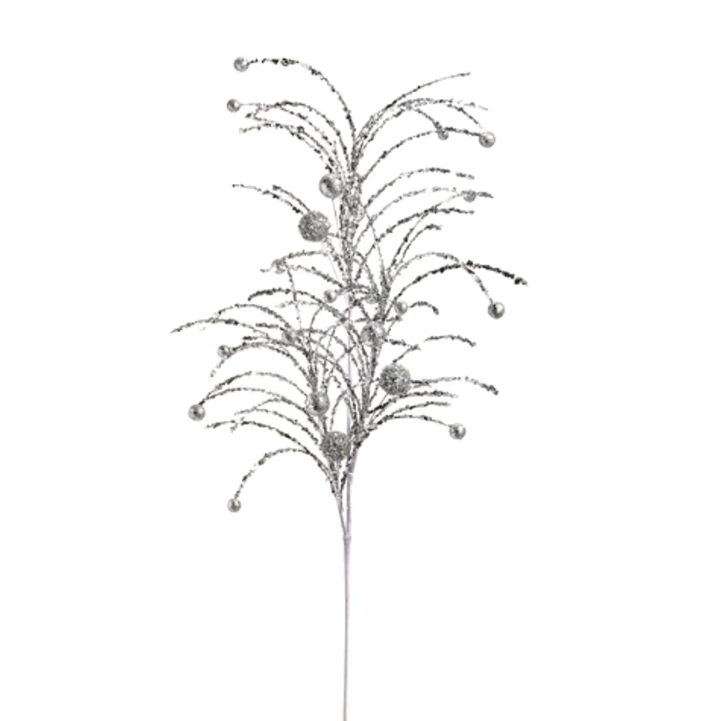 Raz 42" Green Or Silver Glittered Ball Christmas Tree Spray
