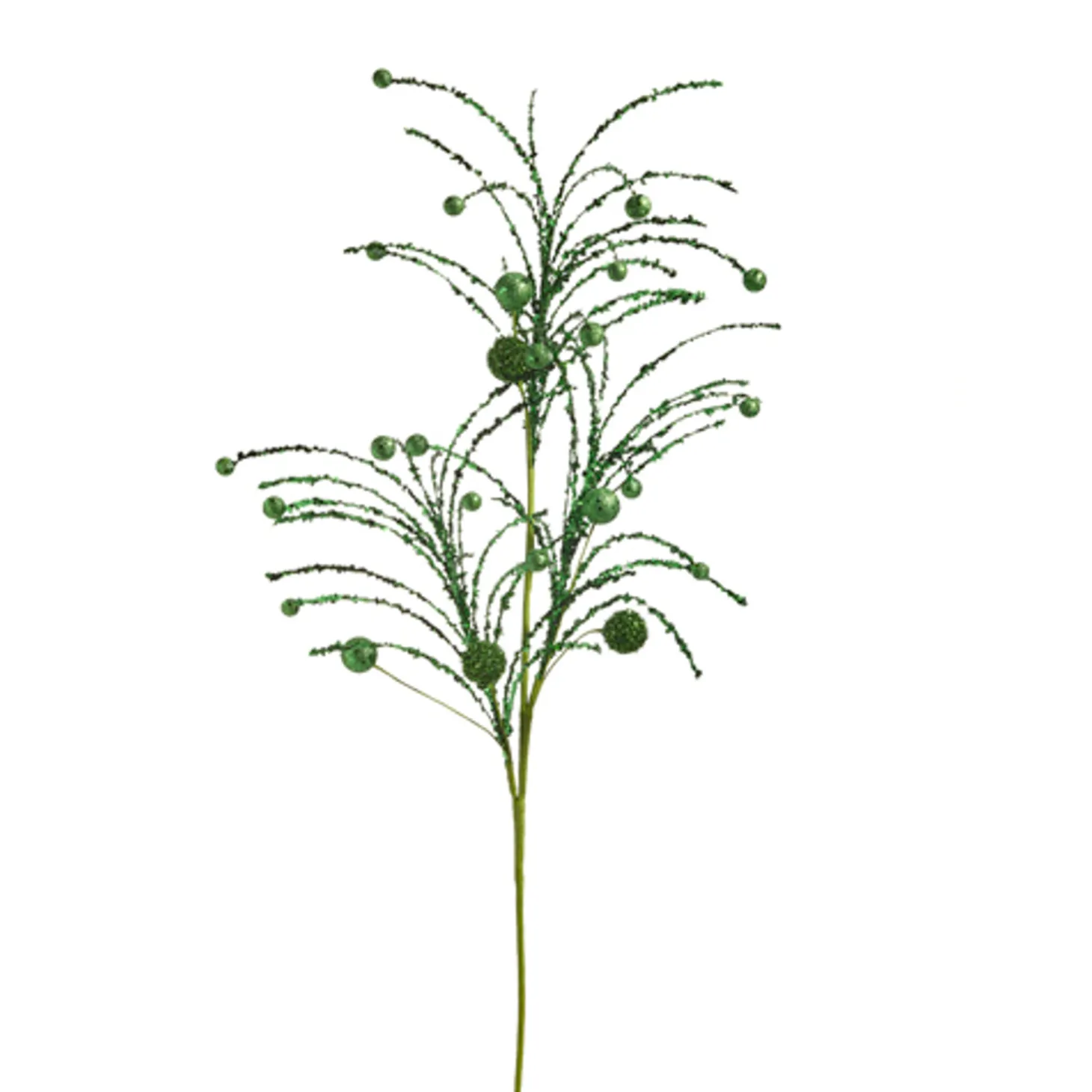 Raz 42" Green Or Silver Glittered Ball Christmas Tree Spray