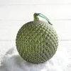Raz 6" Green Quilted Ball Glass Christmas Ornament 4022885
