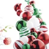 Raz 4' Green, Red, And White Mixed Ball Christmas Garland G4032704