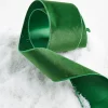 Raz 4" Green Velvet Wired Christmas Ribbon R4371809