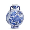 Raz 12.5" Handled Blue And White Delft Floral Vase X4434412
