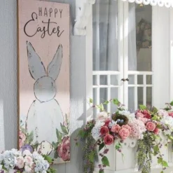 Raz 47.5" Happy Easter Bunny Porch Sign 4327989