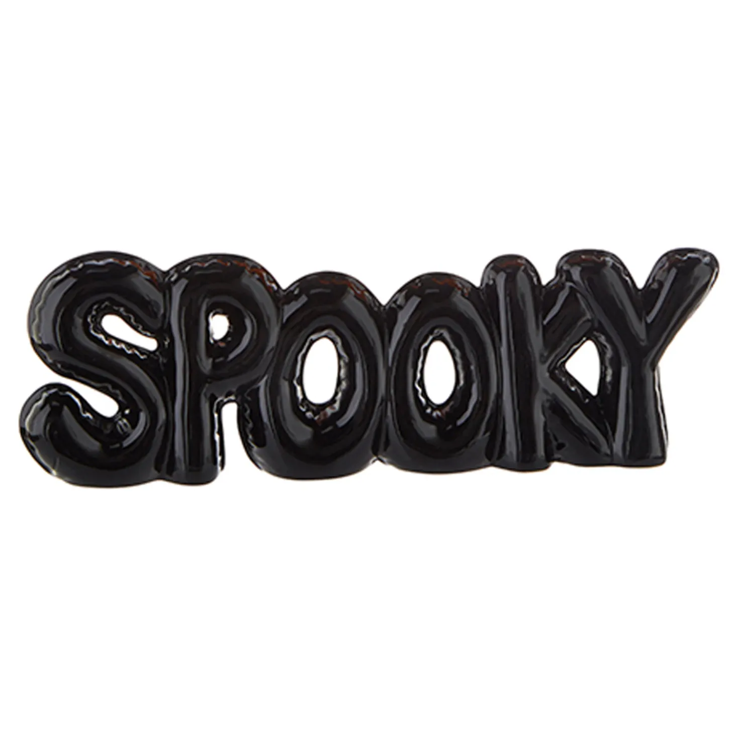 Raz 11.75" High Shine Creepy Or Spooky Halloween Word Art Decoration 4209882