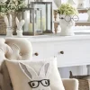 Raz 18" Hipster Bunny With Glasses Easter Throw Pillow 4345517