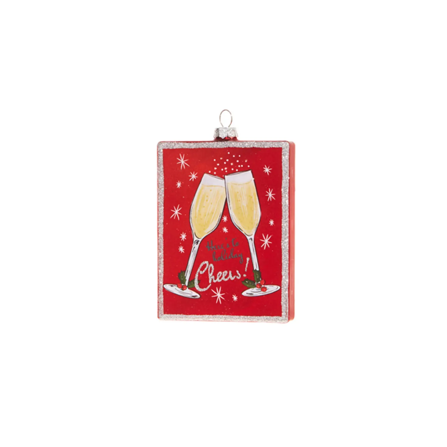 Raz 5" Holiday Cheers And Cocktail Glass Christmas Ornament 4324526