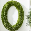 Raz 30.5" Iced Oval Cedar Real Feel Christmas Wreath W4422751