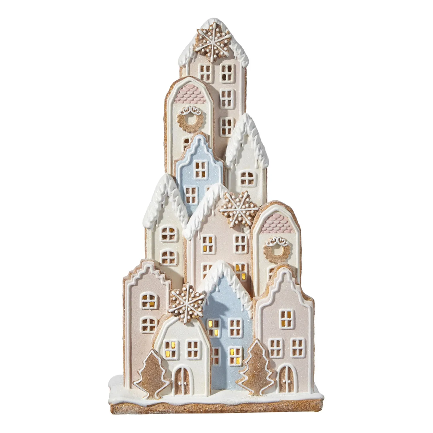 Raz 18.25" Iced Pastel Gingerbread Lighted Village Figure 4110222