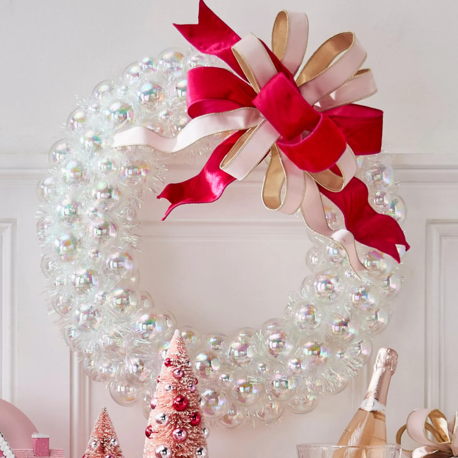 Raz 24" Iridescent Ball Ornament Christmas Wreath W4432763