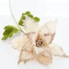 Raz 27" Ivory Velvet Poinsettia Stem Christmas Tree Pick F4306735