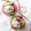 Raz 4" Joy Or Noel Glass Ball Christmas Ornament 4112513