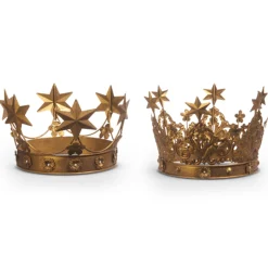 Raz 10.5" Large Antique Gold Metal Crown Christmas Decoration 4428076