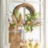 Raz 21" Large Bunny With Basket Of Chicks Easter Figure 4253321