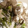 Raz 5" Large Etched Mercury Glass Ball Christmas Ornament 4200708
