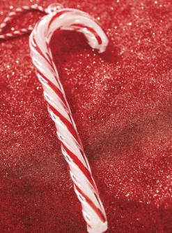 Raz 9.5" Large Glass Candy Cane Glass Christmas Ornament 4224561