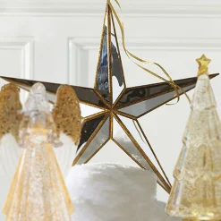 Raz 15" Large Gold Mirrored Star Christmas Ornament 4016149