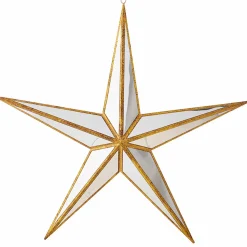 Raz 15" Large Gold Mirrored Star Christmas Ornament 4016149
