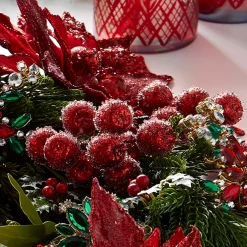 Raz 24" Large Iced Red Berry Christmas Tree Spray F4406655
