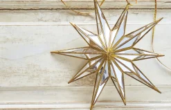 Raz 15" Large Mirrored Gold Star Christmas Ornament 4116140