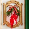 Raz 15.5" Large Red Finial Glass Christmas Ornament 4324500