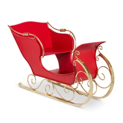 Raz 55.5" Large Red Metal Sleigh Christmas Decoration 4417061