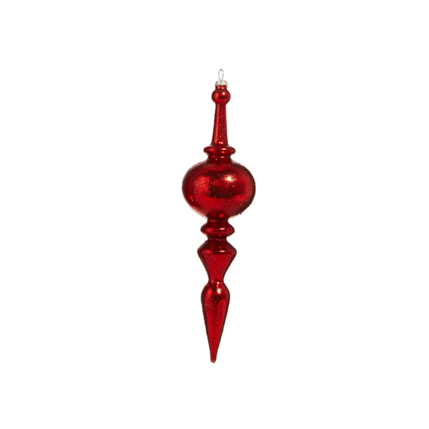 Raz 12" Large Red Textured Glass Final Christmas Ornament 4324537