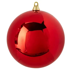 Raz 10" Large Shiny Red Ball Christmas Ornament 4214885