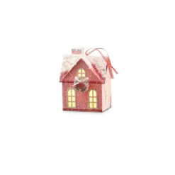 Raz 5" Lighted Pink House Christmas Ornament 4319069