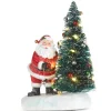 Raz 7" Lighted Sisal Tree With Vintage Inspired Santa Figure 4319124