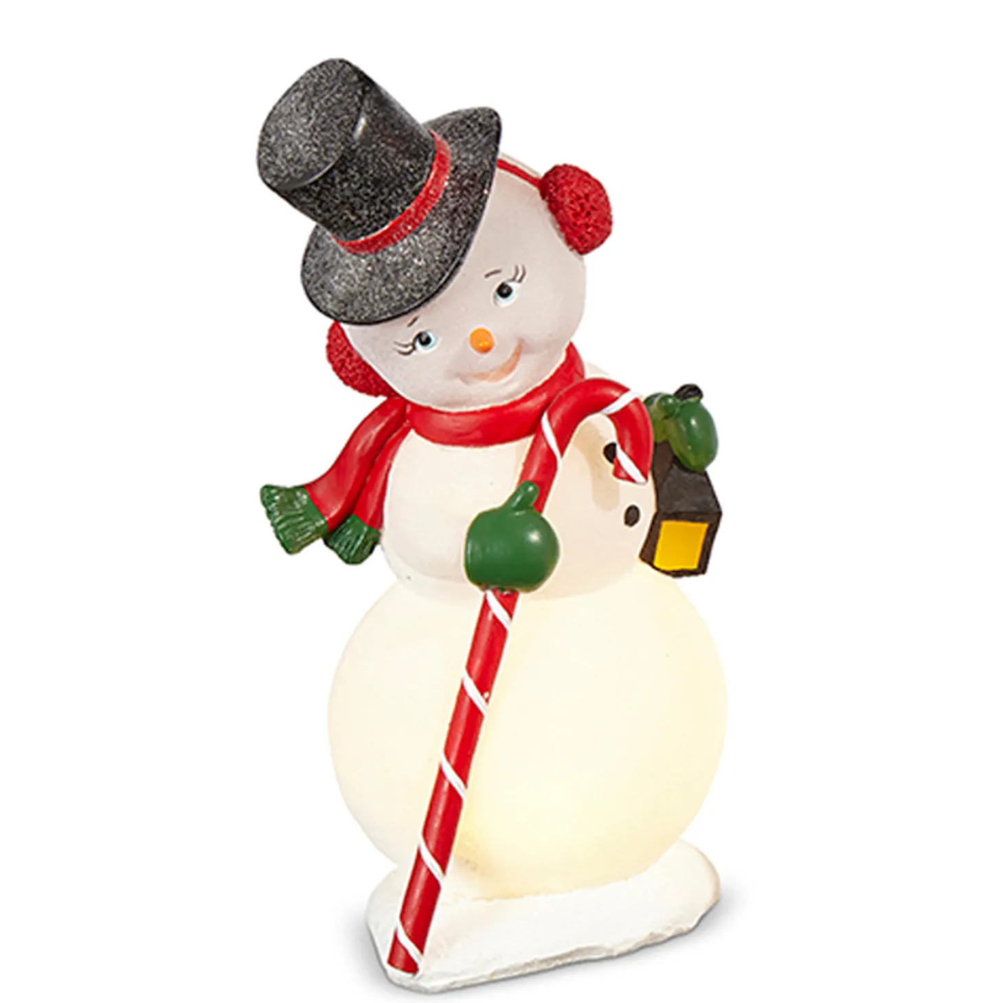 Raz 12" Lighted Vintage Snowman Christmas Decoration 4311578