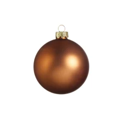Raz 3" Matte Brown Glass Christmas Ornament 4422869