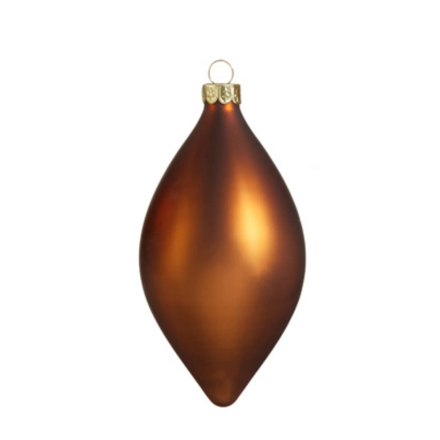 Raz 3" Matte Brown Glass Christmas Ornament 4422869