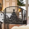 Raz 48" Merry Christmas Fireplace Screen Christmas Decoration 4317034