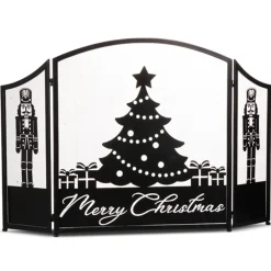 Raz 48" Merry Christmas Fireplace Screen Christmas Decoration 4317034