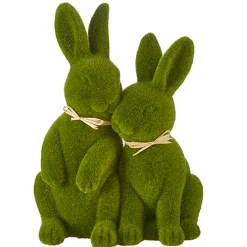 Raz 11" Moss Rabbit Couple Easter Decoration 4210159