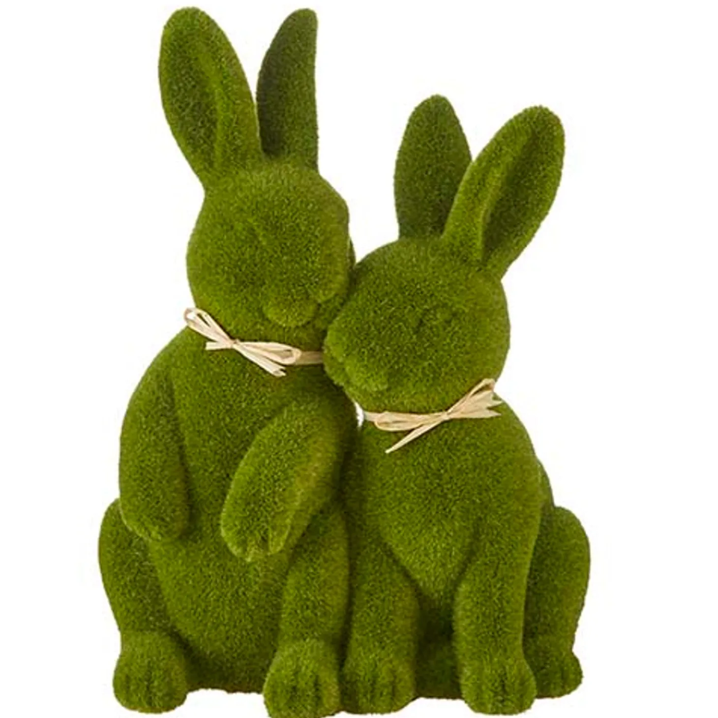 Raz 11" Moss Rabbit Couple Easter Decoration 4210159