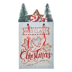 Raz 7.75" Mrs Claus Christmas Shopping Bag Ornament 4119022