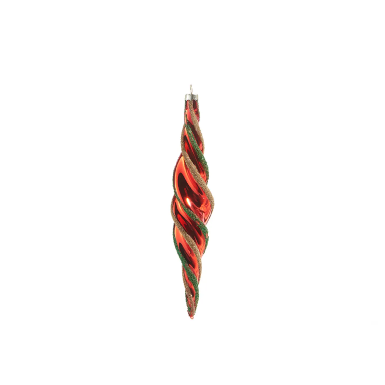 Raz 9.5" Multicolor Swirl Glass Christmas Ornament 4322847