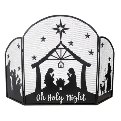 Raz 48" Nativity Metal Fire Place Screen Christmas Decoration 4228936