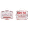 Raz 12" North Pole Confectionary And Bakery Ornament Sign Set 4359031