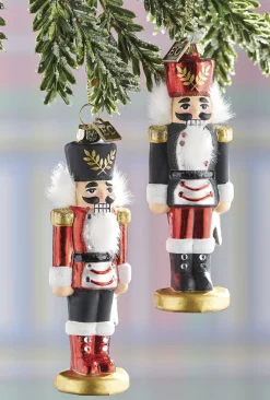 Raz 5.75" Nutcracker Glass Christmas Ornament 4220229