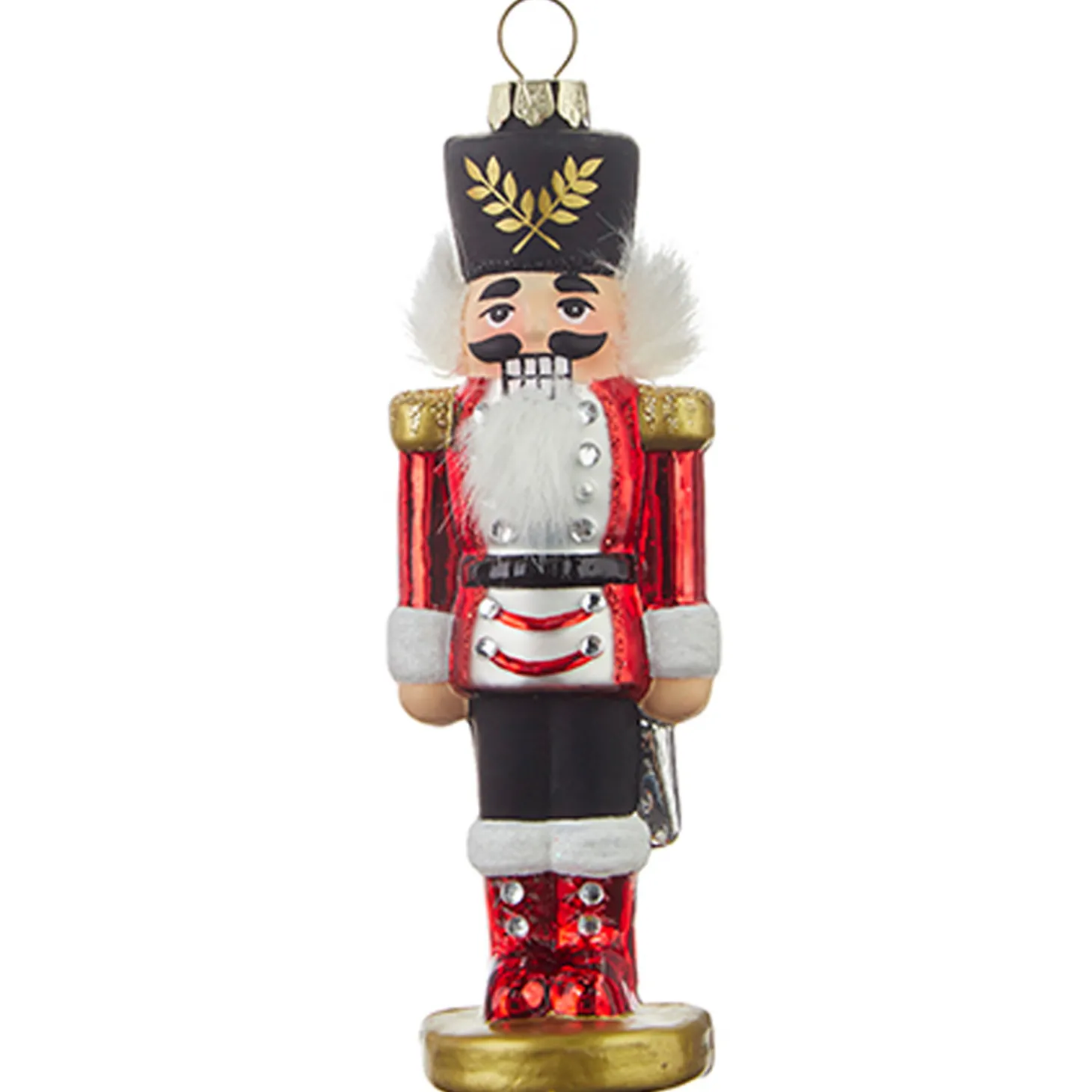 Raz 5.75" Nutcracker Glass Christmas Ornament 4220229