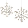 Raz 7" Or 8.5" Beaded Silver Snowflake Christmas Ornament