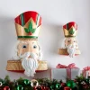 Raz 12' Or 21.5" Christmas Nutcracker Bust Hanging Wall Decoration