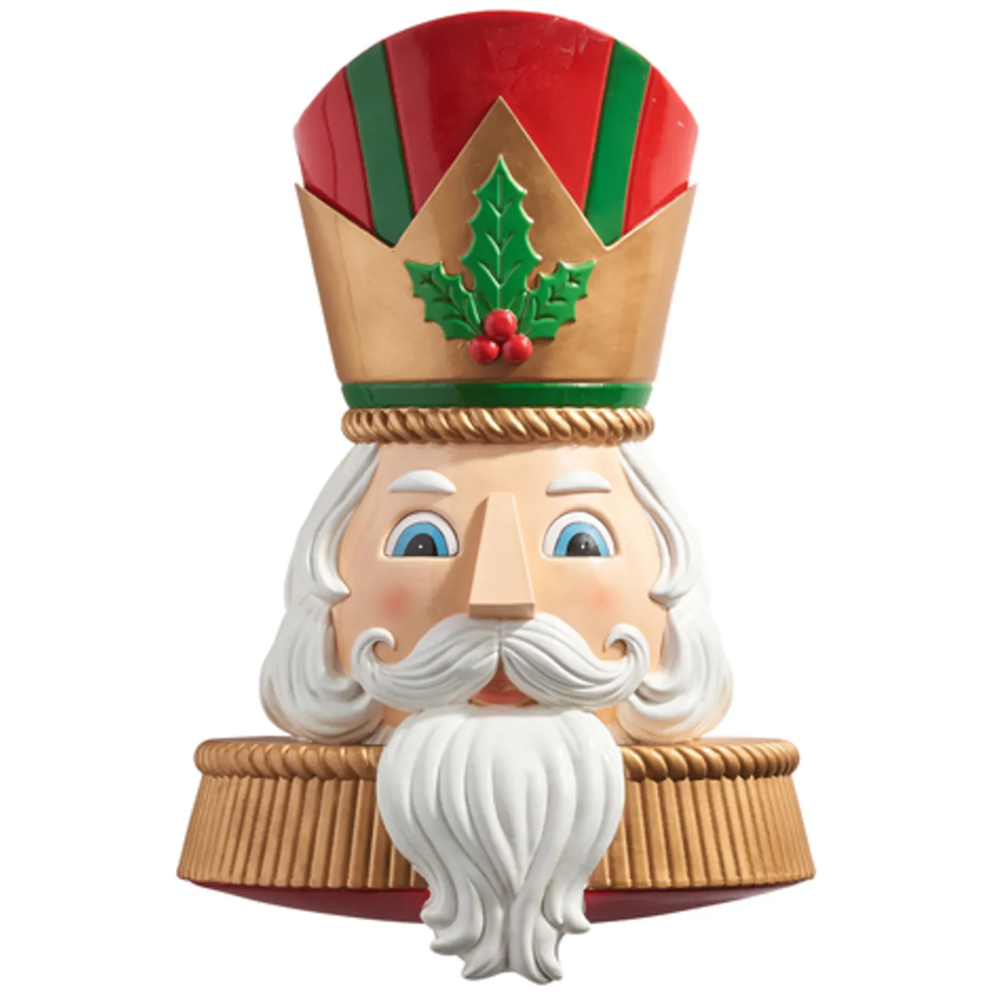 Raz 12' Or 21.5" Christmas Nutcracker Bust Hanging Wall Decoration