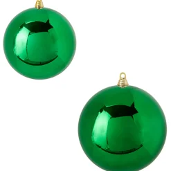 Raz 5" Or 10" Green Large Ball Christmas Ornament