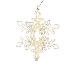 Raz 15.75" Or 19.5" Hanging Lighted Snowflake Christmas Decoration